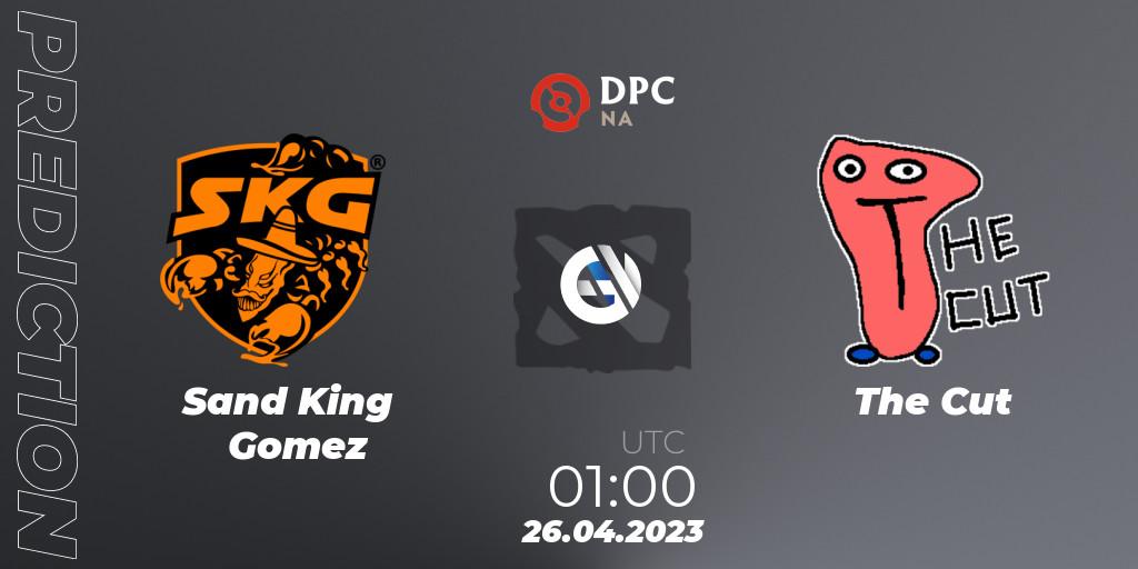 Sand King Gomez contre The Cut : prédiction de match. 26.04.2023 at 01:10. Dota 2, DPC 2023 Tour 2: NA Division II (Lower)