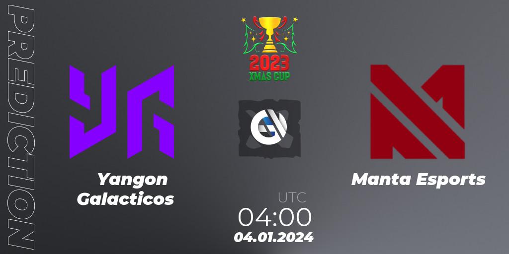 Yangon Galacticos contre Manta Esports : prédiction de match. 08.01.2024 at 10:16. Dota 2, Xmas Cup 2023