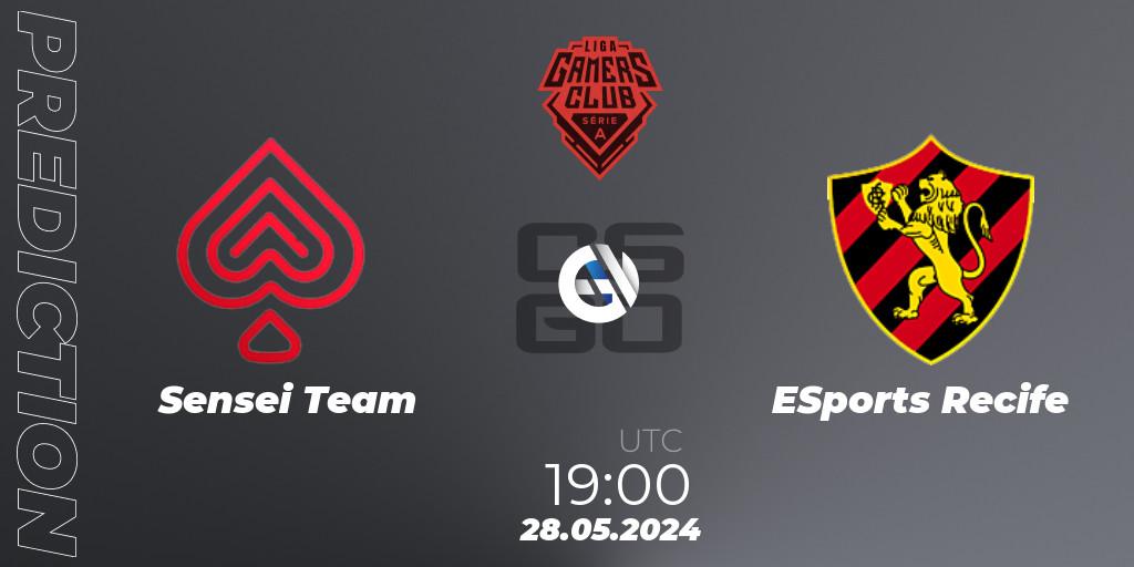 Sensei Team contre ESports Recife : prédiction de match. 28.05.2024 at 19:00. Counter-Strike (CS2), Gamers Club Liga Série A: May 2024