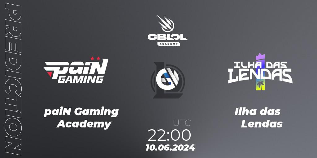 paiN Gaming Academy contre Ilha das Lendas : prédiction de match. 10.06.2024 at 22:00. LoL, CBLOL Academy 2024
