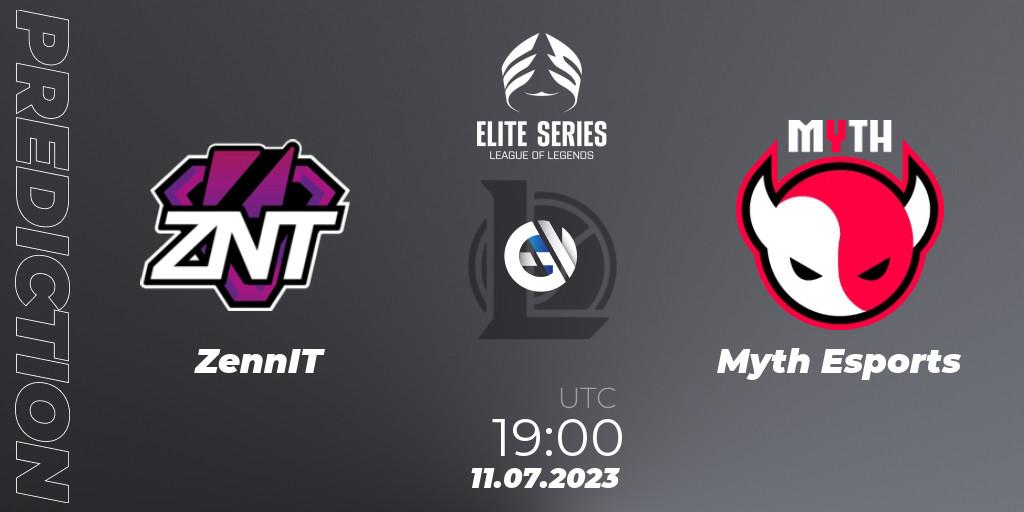 ZennIT contre Myth Esports : prédiction de match. 11.07.2023 at 19:00. LoL, Elite Series Summer 2023