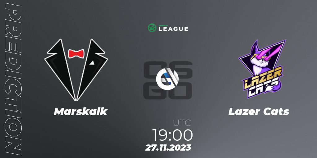 Marskalk contre Lazer Cats : prédiction de match. 27.11.2023 at 19:00. Counter-Strike (CS2), ESEA Season 47: Advanced Division - Europe
