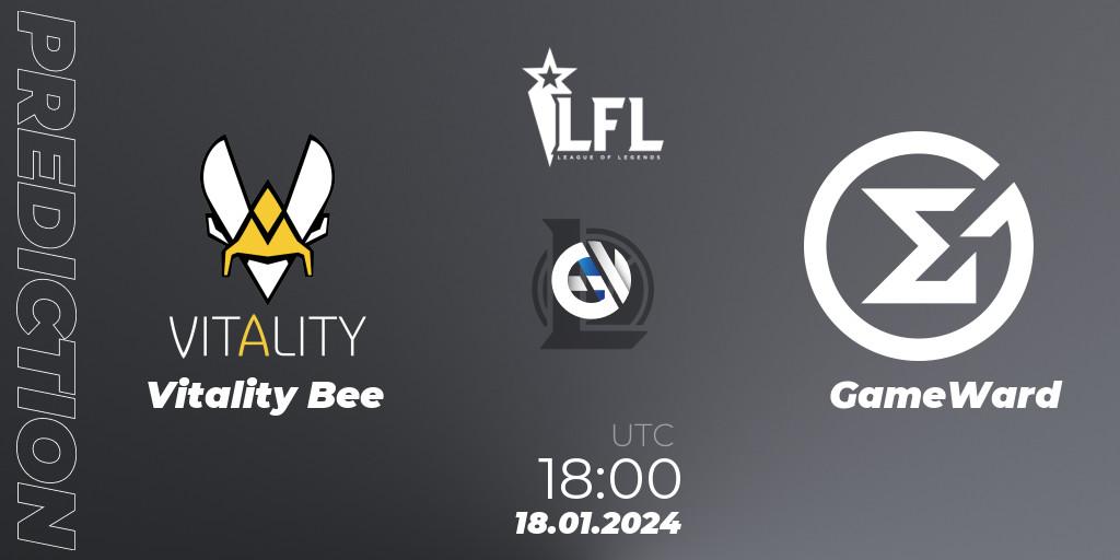 Vitality Bee contre GameWard : prédiction de match. 18.01.2024 at 18:00. LoL, LFL Spring 2024