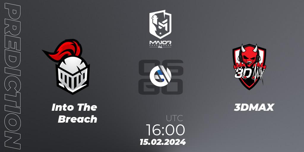 Into The Breach contre 3DMAX : prédiction de match. 15.02.2024 at 15:50. Counter-Strike (CS2), PGL CS2 Major Copenhagen 2024 Europe RMR