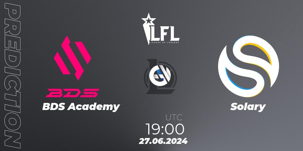 BDS Academy contre Solary : prédiction de match. 27.06.2024 at 19:00. LoL, LFL Summer 2024