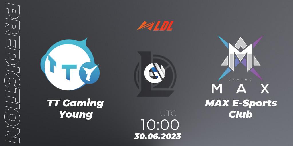 TT Gaming Young contre MAX E-Sports Club : prédiction de match. 30.06.2023 at 10:00. LoL, LDL 2023 - Regular Season - Stage 3
