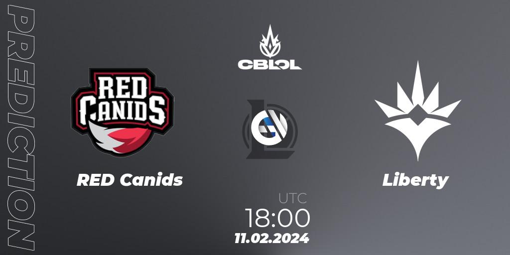 RED Canids contre Liberty : prédiction de match. 11.02.2024 at 18:00. LoL, CBLOL Split 1 2024 - Group Stage