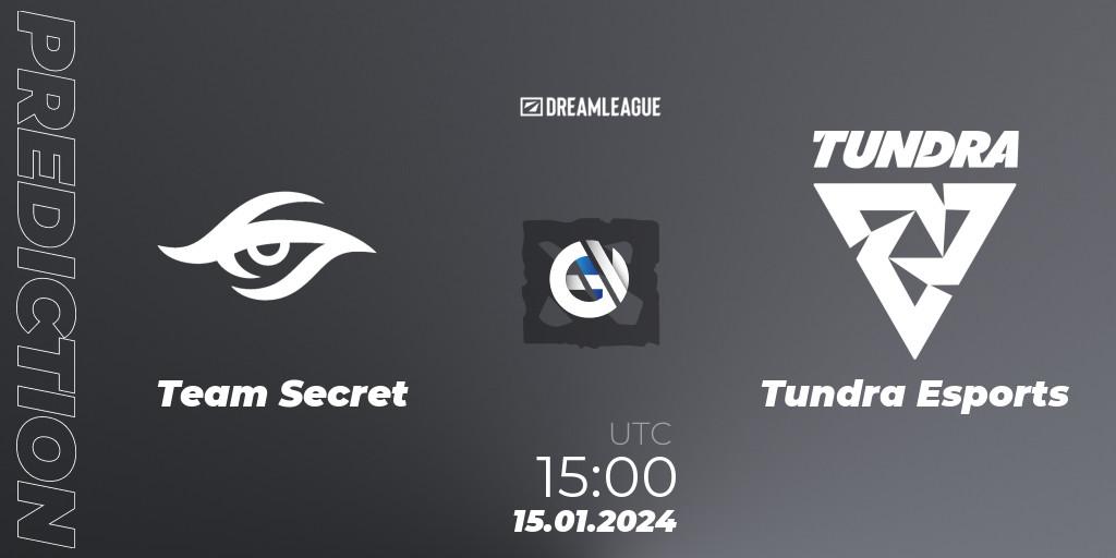 Team Secret contre Tundra Esports : prédiction de match. 15.01.24. Dota 2, DreamLeague Season 22: Western Europe Closed Qualifier