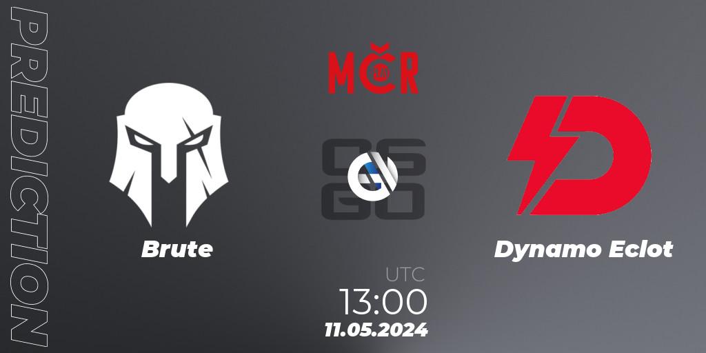 Brute contre Dynamo Eclot : prédiction de match. 11.05.2024 at 13:00. Counter-Strike (CS2), Tipsport Cup Spring 2024: Closed Qualifier
