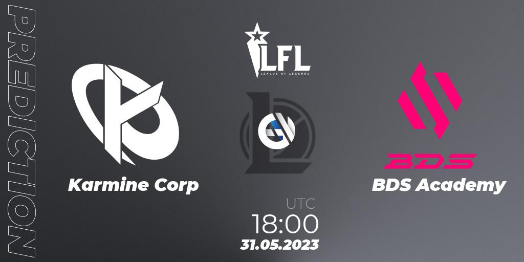 Karmine Corp contre BDS Academy : prédiction de match. 31.05.2023 at 18:00. LoL, LFL Summer 2023 - Group Stage