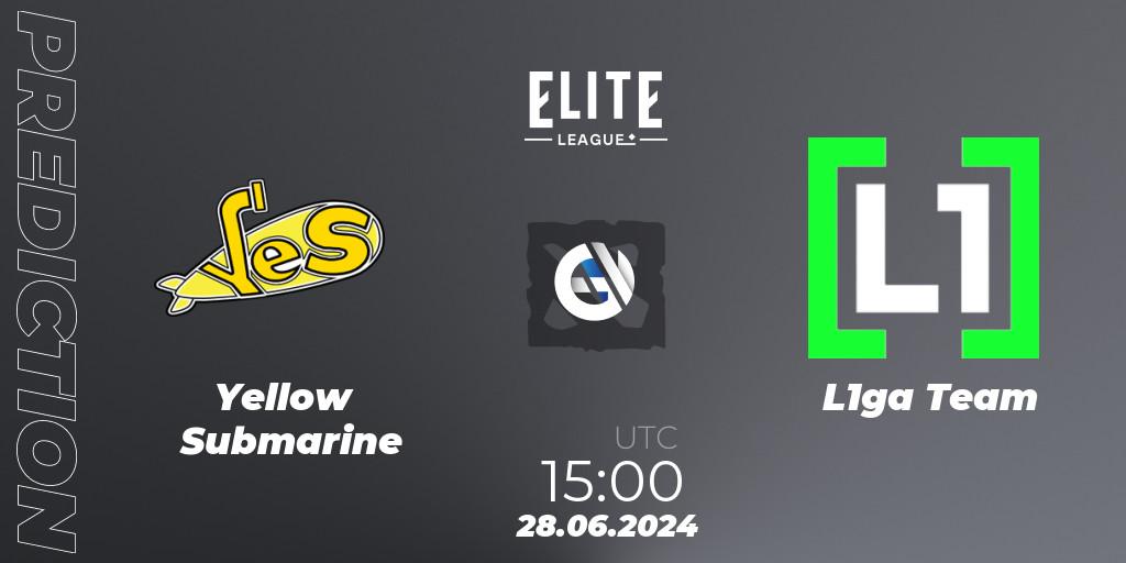 Yellow Submarine contre L1ga Team : prédiction de match. 28.06.2024 at 14:00. Dota 2, Elite League Season 2: Eastern Europe Closed Qualifier