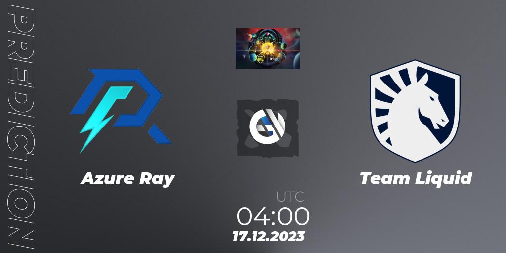 Azure Ray contre Team Liquid : prédiction de match. 17.12.2023 at 04:02. Dota 2, ESL One - Kuala Lumpur 2023