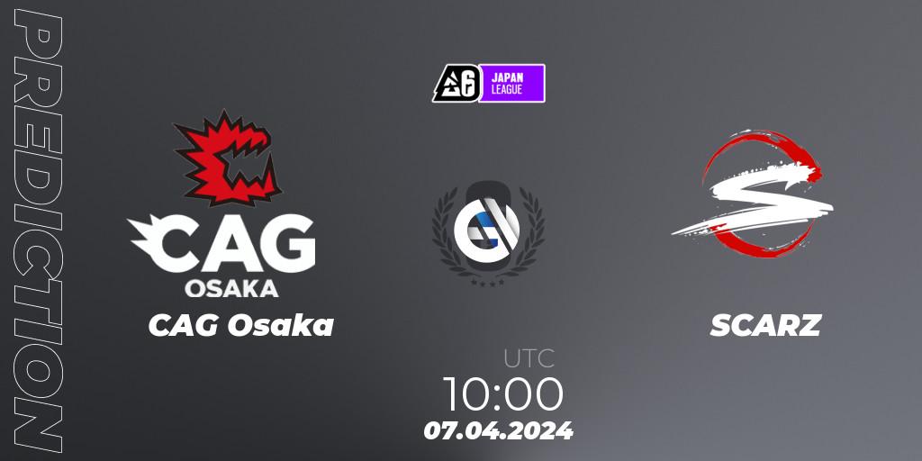 CAG Osaka contre SCARZ : prédiction de match. 07.04.2024 at 10:00. Rainbow Six, Japan League 2024 - Stage 1