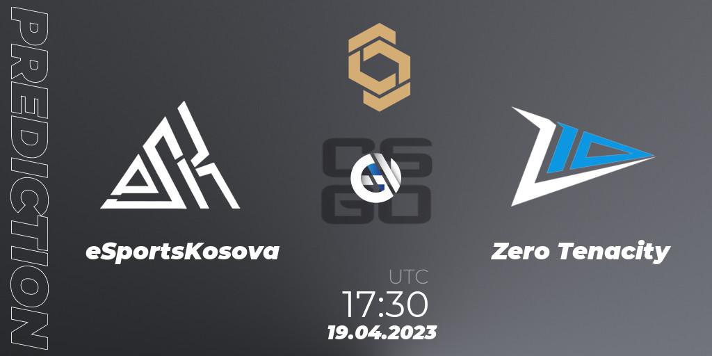 eSportsKosova contre Zero Tenacity : prédiction de match. 19.04.2023 at 17:30. Counter-Strike (CS2), CCT South Europe Series #4: Closed Qualifier