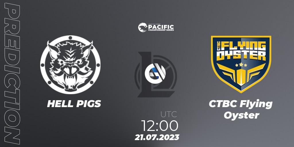 HELL PIGS contre CTBC Flying Oyster : prédiction de match. 21.07.2023 at 12:15. LoL, PACIFIC Championship series Group Stage