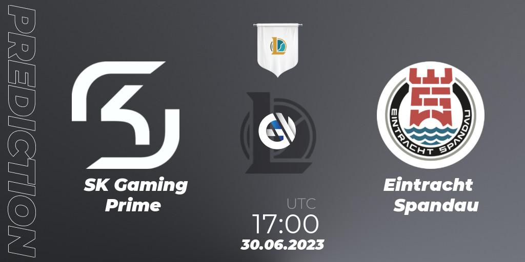 SK Gaming Prime contre Eintracht Spandau : prédiction de match. 30.06.2023 at 17:00. LoL, Prime League Summer 2023 - Group Stage