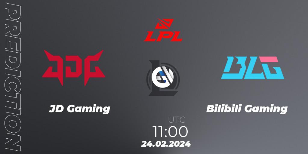 JD Gaming contre Bilibili Gaming : prédiction de match. 24.02.24. LoL, LPL Spring 2024 - Group Stage