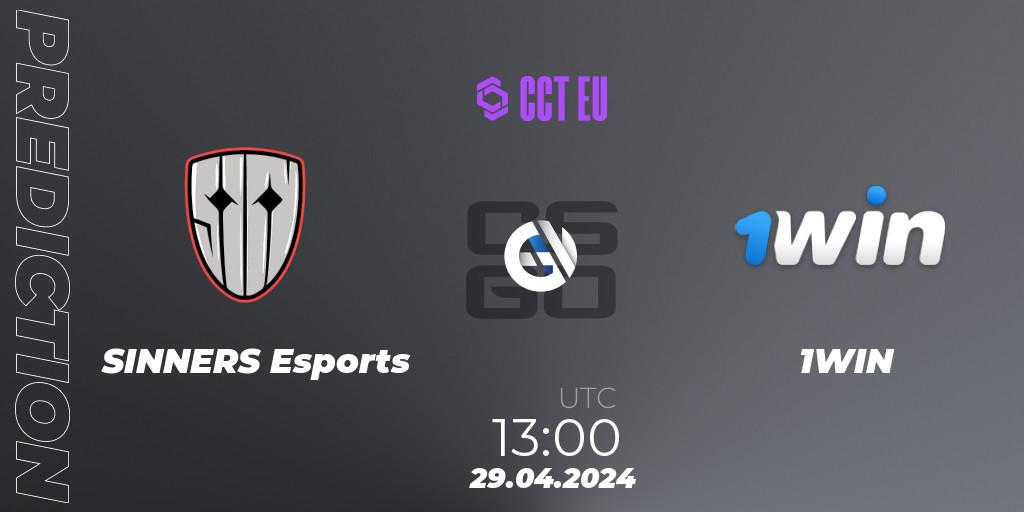 SINNERS Esports contre 1WIN : prédiction de match. 29.04.2024 at 13:15. Counter-Strike (CS2), CCT Season 2 Europe Series 1