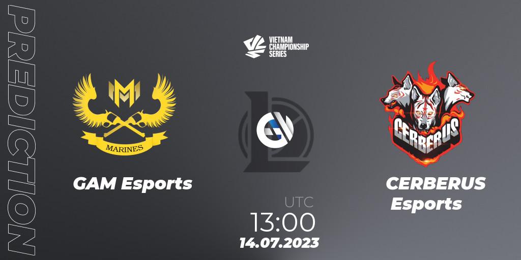 GAM Esports contre CERBERUS Esports : prédiction de match. 14.07.2023 at 13:00. LoL, VCS Dusk 2023