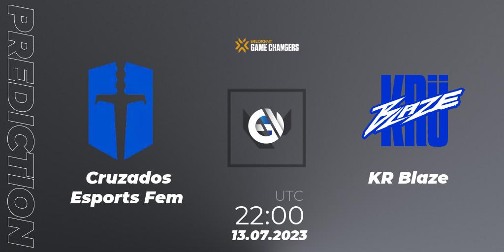  Cruzados Esports Fem contre KRÜ Blaze : prédiction de match. 13.07.2023 at 22:00. VALORANT, VCT 2023: Game Changers Latin America South