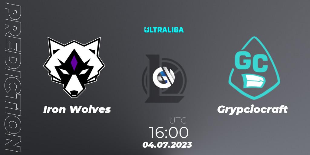 Iron Wolves contre Grypciocraft : prédiction de match. 04.07.2023 at 16:00. LoL, Ultraliga Season 10 2023 Regular Season