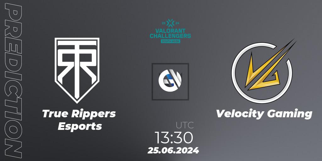 True Rippers Esports contre Velocity Gaming : prédiction de match. 25.06.2024 at 13:30. VALORANT, VALORANT Challengers 2024: South Asia - Split 2