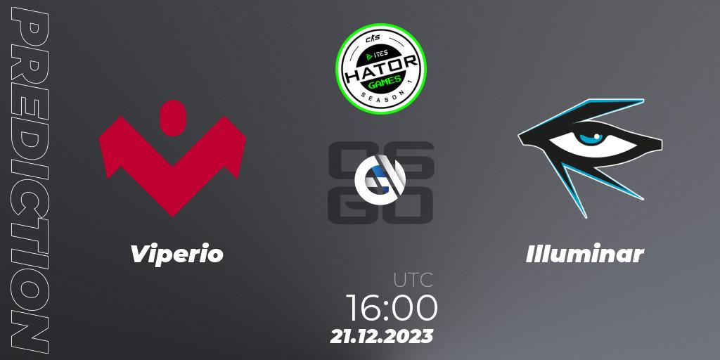 Viperio contre Illuminar : prédiction de match. 21.12.2023 at 16:10. Counter-Strike (CS2), HATOR Games #1