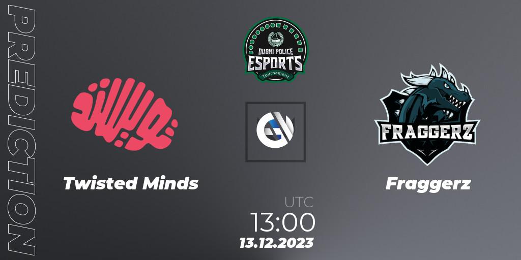 Twisted Minds contre Fraggerz : prédiction de match. 13.12.2023 at 15:15. VALORANT, Dubai Police Esports Tournament 2023