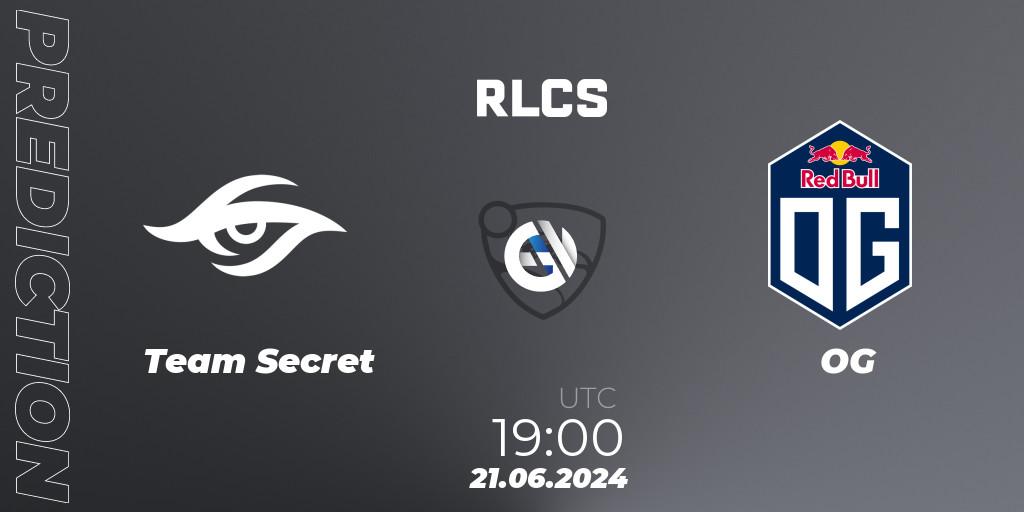 Team Secret contre OG : prédiction de match. 21.06.2024 at 17:10. Rocket League, Rocket League Championship Series 2024 - Major 2