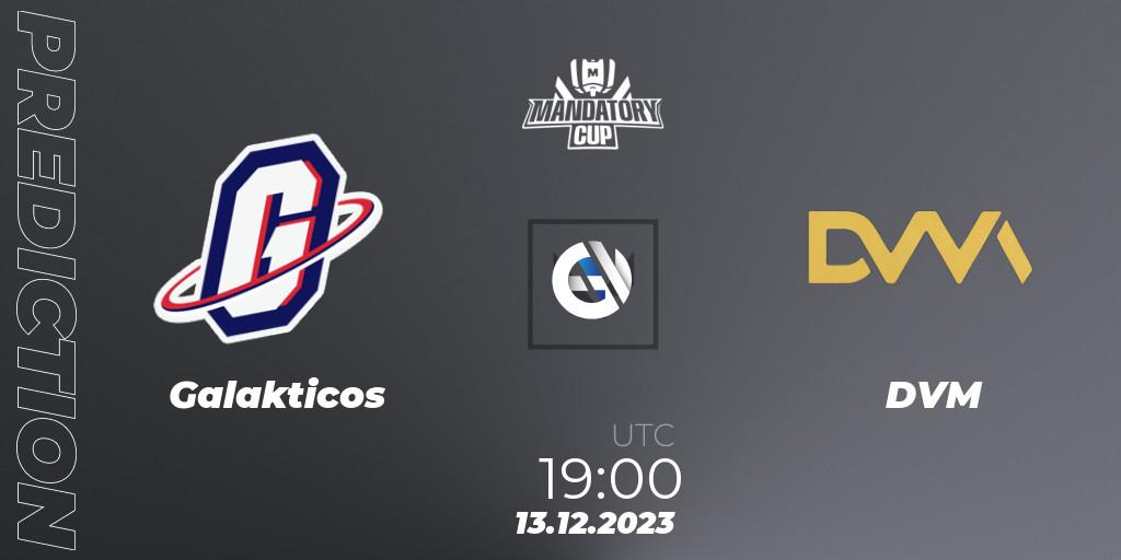 Galakticos contre DVM : prédiction de match. 13.12.2023 at 19:30. VALORANT, Mandatory Cup #3