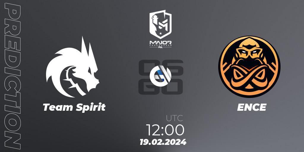 Team Spirit contre ENCE : prédiction de match. 19.02.24. CS2 (CS:GO), PGL CS2 Major Copenhagen 2024: European RMR B