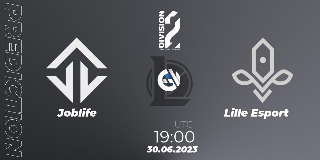 Joblife contre Lille Esport : prédiction de match. 30.06.2023 at 19:00. LoL, LFL Division 2 Summer 2023 - Group Stage