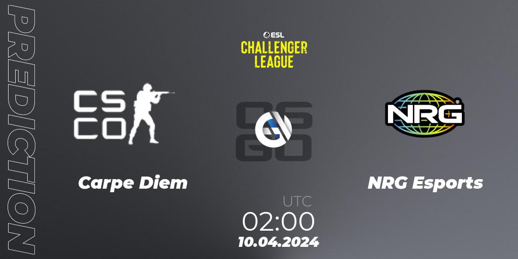 Carpe Diem contre NRG Esports : prédiction de match. 10.04.24. CS2 (CS:GO), ESL Challenger League Season 47: North America
