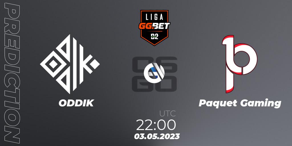 ODDIK contre Paquetá Gaming : prédiction de match. 06.05.2023 at 00:00. Counter-Strike (CS2), Dust2 Brasil Liga Season 1