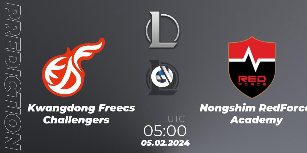 Kwangdong Freecs Challengers contre Nongshim RedForce Academy : prédiction de match. 05.02.24. LoL, LCK Challengers League 2024 Spring - Group Stage