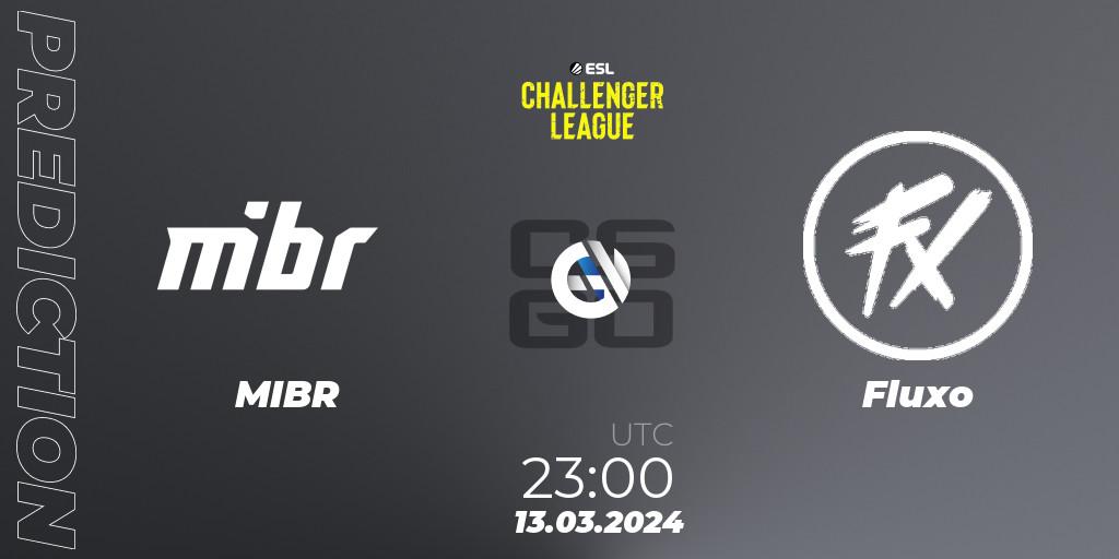 MIBR contre Fluxo : prédiction de match. 05.04.2024 at 22:30. Counter-Strike (CS2), ESL Challenger League Season 47: South America