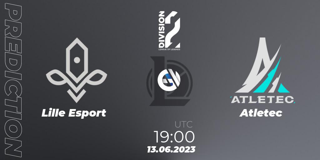 Lille Esport contre Atletec : prédiction de match. 13.06.23. LoL, LFL Division 2 Summer 2023 - Group Stage