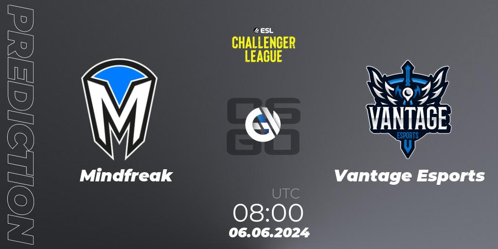 Mindfreak contre Vantage Esports : prédiction de match. 06.06.2024 at 08:00. Counter-Strike (CS2), ESL Challenger League Season 47: Oceania