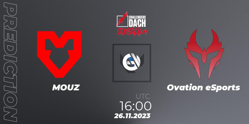 MOUZ contre Ovation eSports : prédiction de match. 26.11.23. VALORANT, VALORANT Challengers 2023 DACH: Arcade