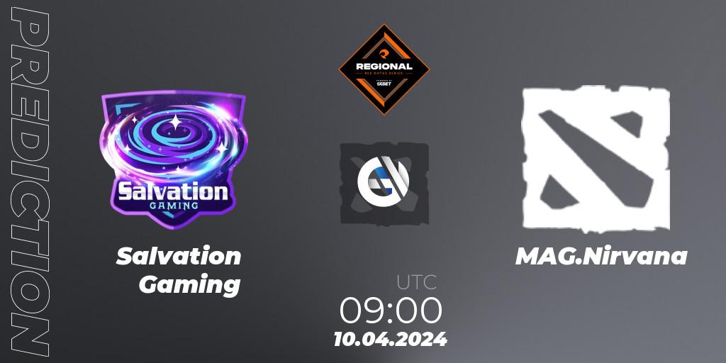 Salvation Gaming contre MAG.Nirvana : prédiction de match. 10.04.24. Dota 2, RES Regional Series: SEA #2