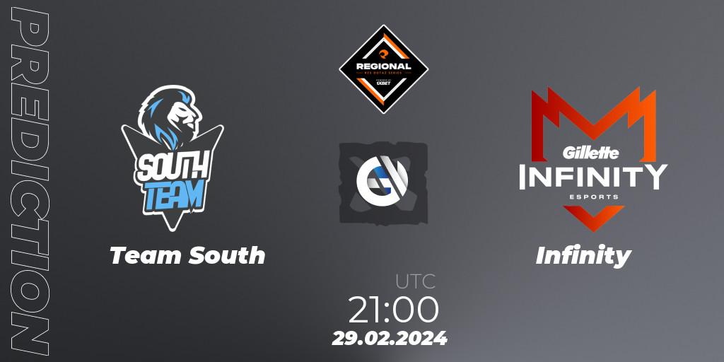 Team South contre Infinity : prédiction de match. 29.02.24. Dota 2, RES Regional Series: LATAM #1