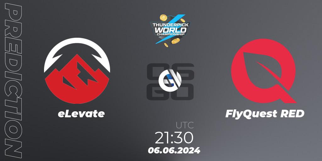 eLevate contre FlyQuest RED : prédiction de match. 06.06.2024 at 21:30. Counter-Strike (CS2), Thunderpick World Championship 2024: North American Series #2