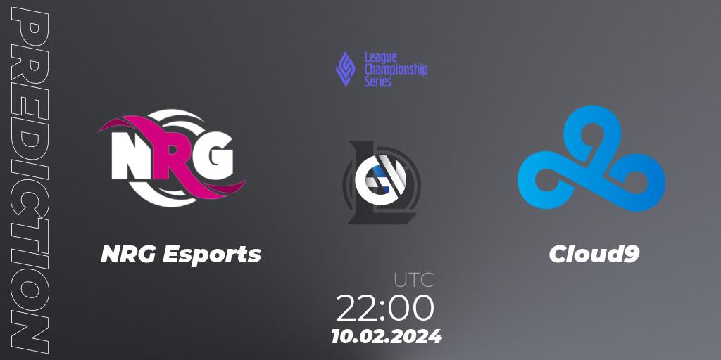 NRG Esports contre Cloud9 : prédiction de match. 10.02.24. LoL, LCS Spring 2024 - Group Stage