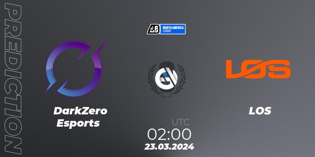 DarkZero Esports contre LOS : prédiction de match. 22.03.24. Rainbow Six, North America League 2024 - Stage 1