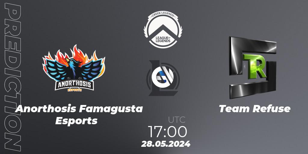 Anorthosis Famagusta Esports contre Team Refuse : prédiction de match. 28.05.2024 at 17:00. LoL, GLL Summer 2024