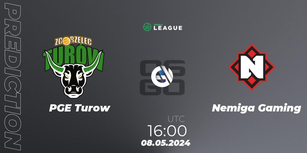 PGE Turow contre Nemiga Gaming : prédiction de match. 08.05.2024 at 16:00. Counter-Strike (CS2), ESEA Season 49: Advanced Division - Europe