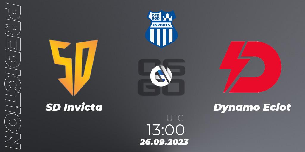 SD Invicta contre Dynamo Eclot : prédiction de match. 26.09.23. CS2 (CS:GO), OFK BGD Esports Series #1