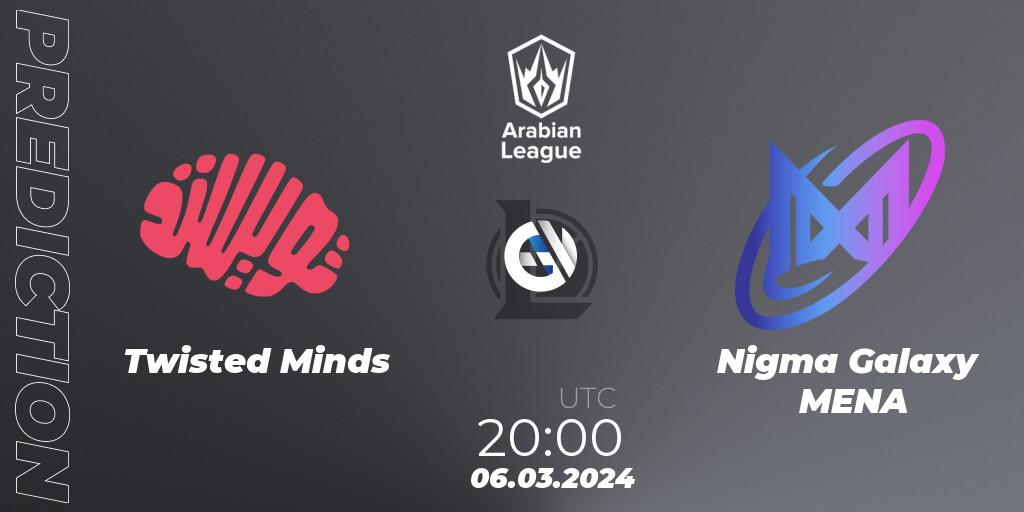 Twisted Minds contre Nigma Galaxy MENA : prédiction de match. 06.03.24. LoL, Arabian League Spring 2024