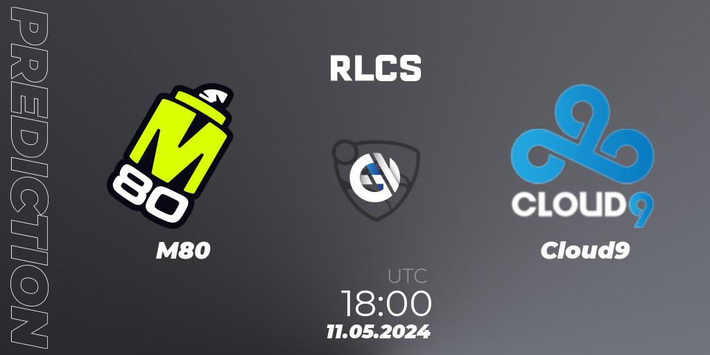 M80 contre Cloud9 : prédiction de match. 11.05.2024 at 18:00. Rocket League, RLCS 2024 - Major 2: NA Open Qualifier 5