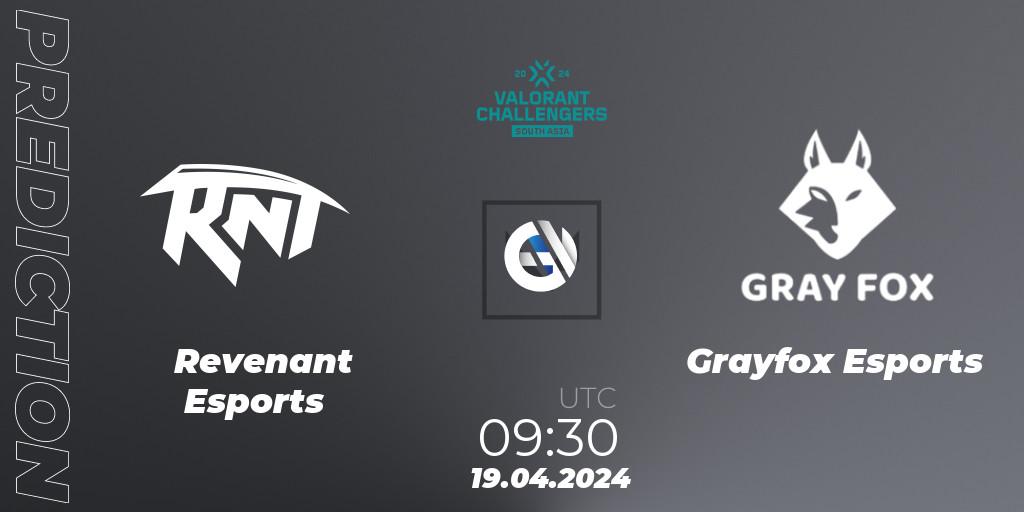 Revenant Esports contre Grayfox Esports : prédiction de match. 19.04.24. VALORANT, VALORANT Challengers 2024 South Asia: Split 1 - Cup 2